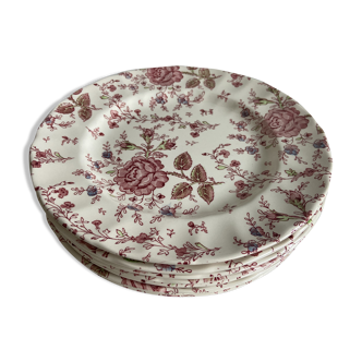 Set of 8 plates Rose Chintz