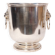 Silver-plated metal table ice bucket with lion head decoration