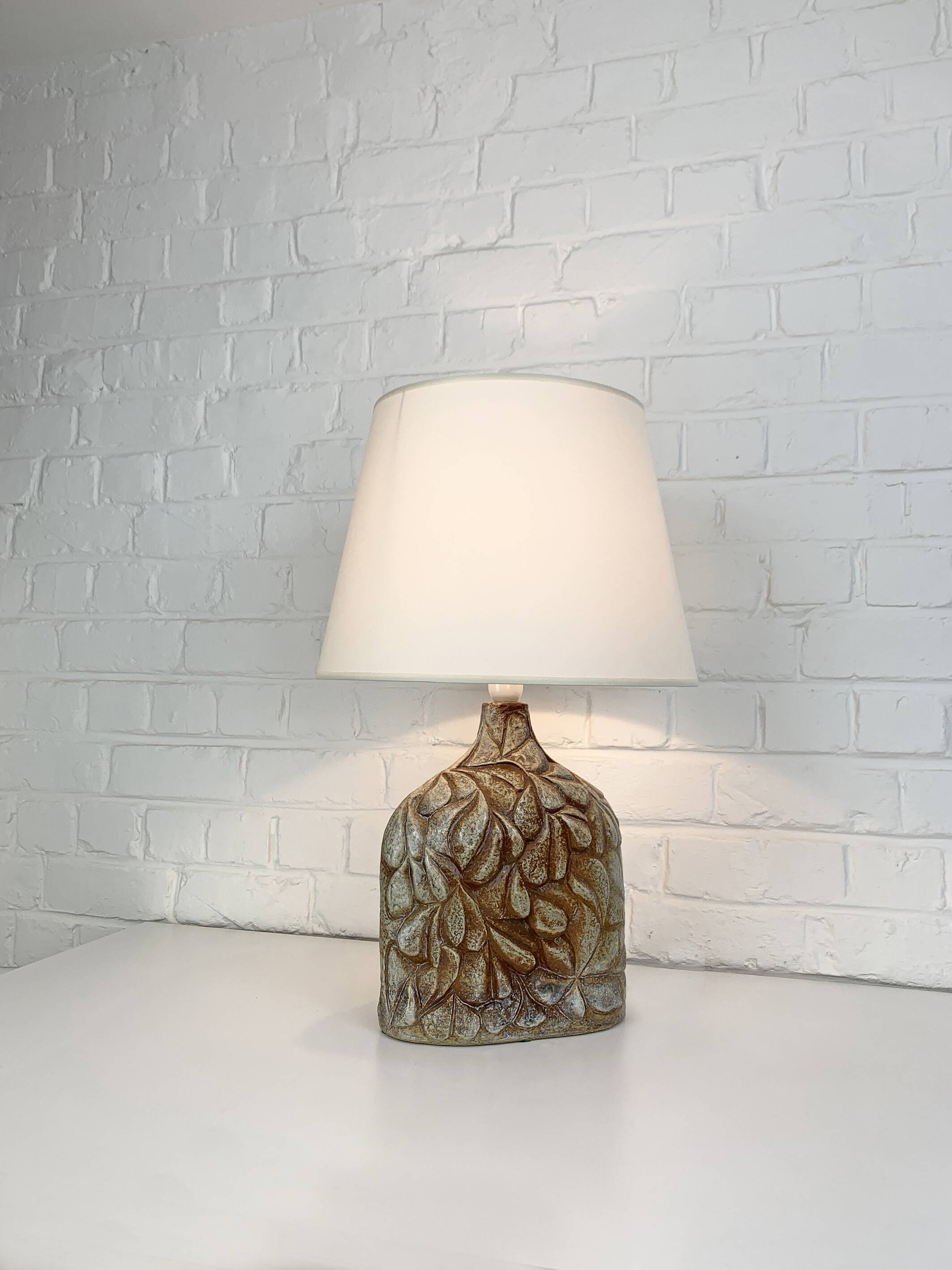 Large Haico Nitzsche ceramic table lamp for Søholm Stentøj, Denmark 1970s