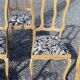 Set of 6 Louis XV style reupholstered chairs – Sandblasted raw wood & t
