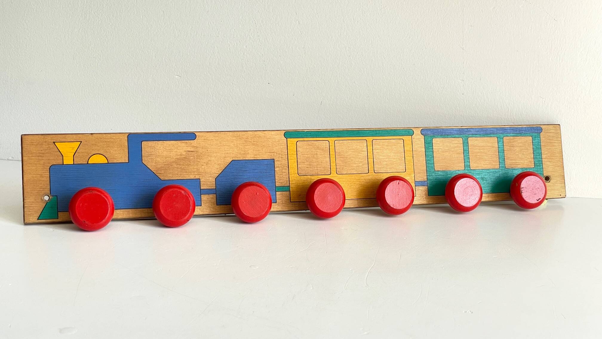 Children's Wooden Coat Rack from the 50s and 60s