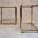 Pair of bamboo sofa ends - golden brass - ca 1980