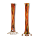 Duo of soliflores in mouth-blown glass