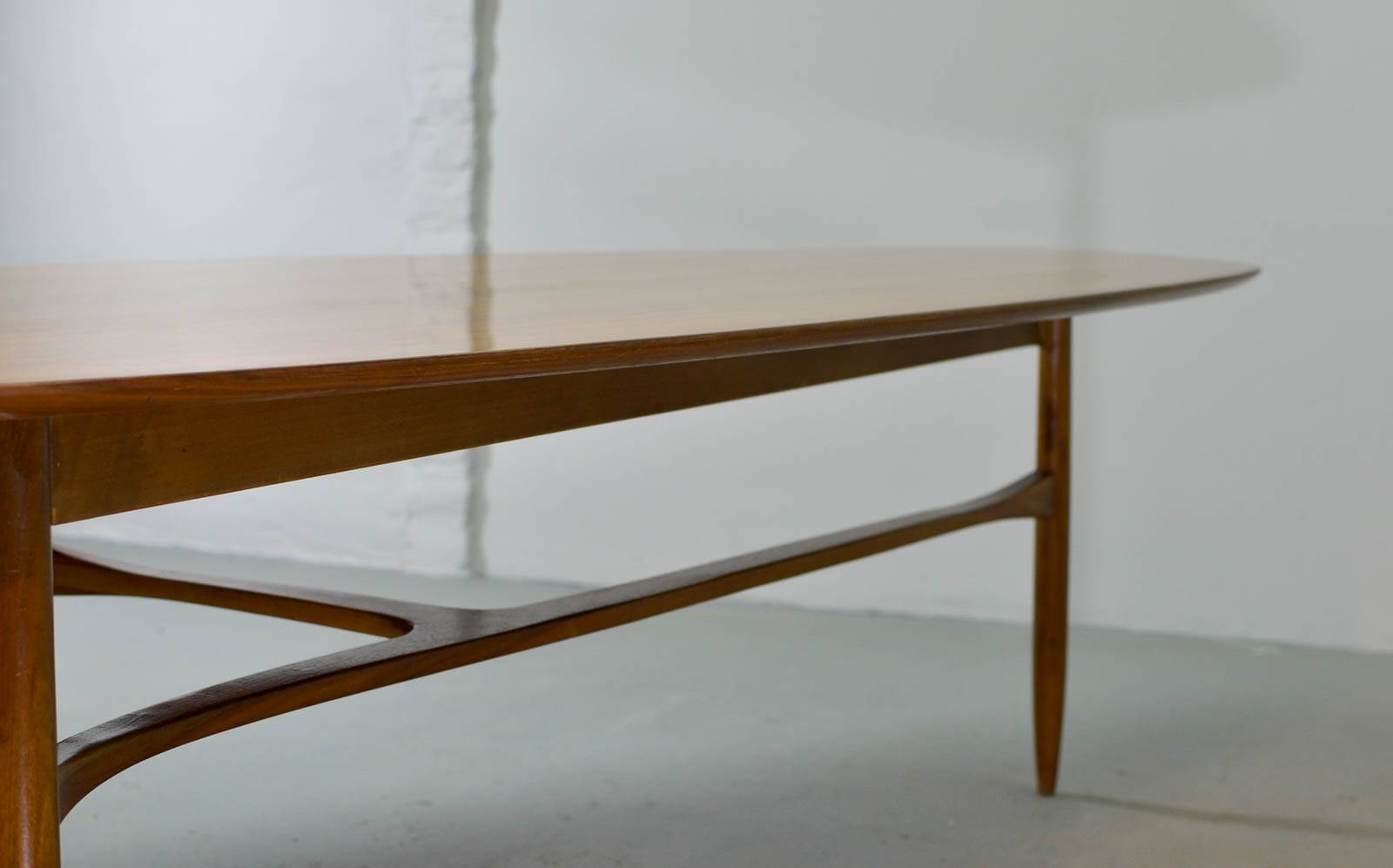 Table basse en forme de rein laquée de forme libre Svante Skogh, Suède, années 1960