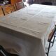 Art Deco damassed tablecloth and monogram 270 x 155
