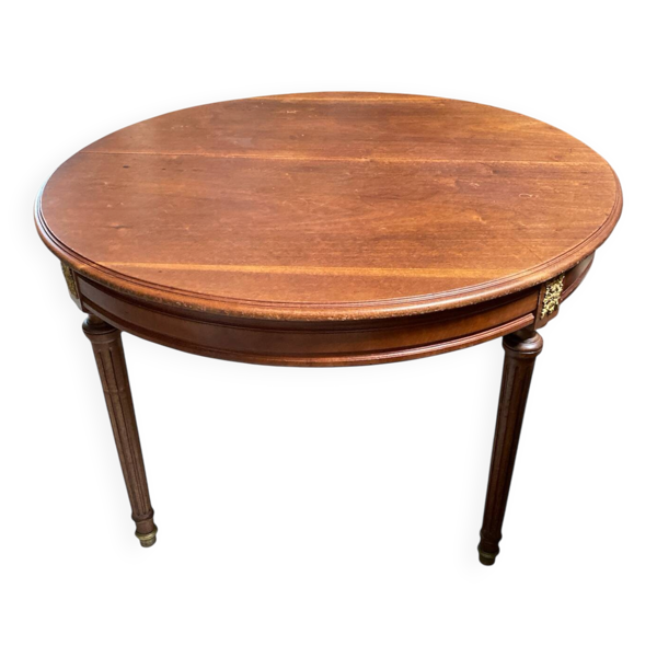 Table ovale de style Louis XVI – Bois et Bronzes dorés