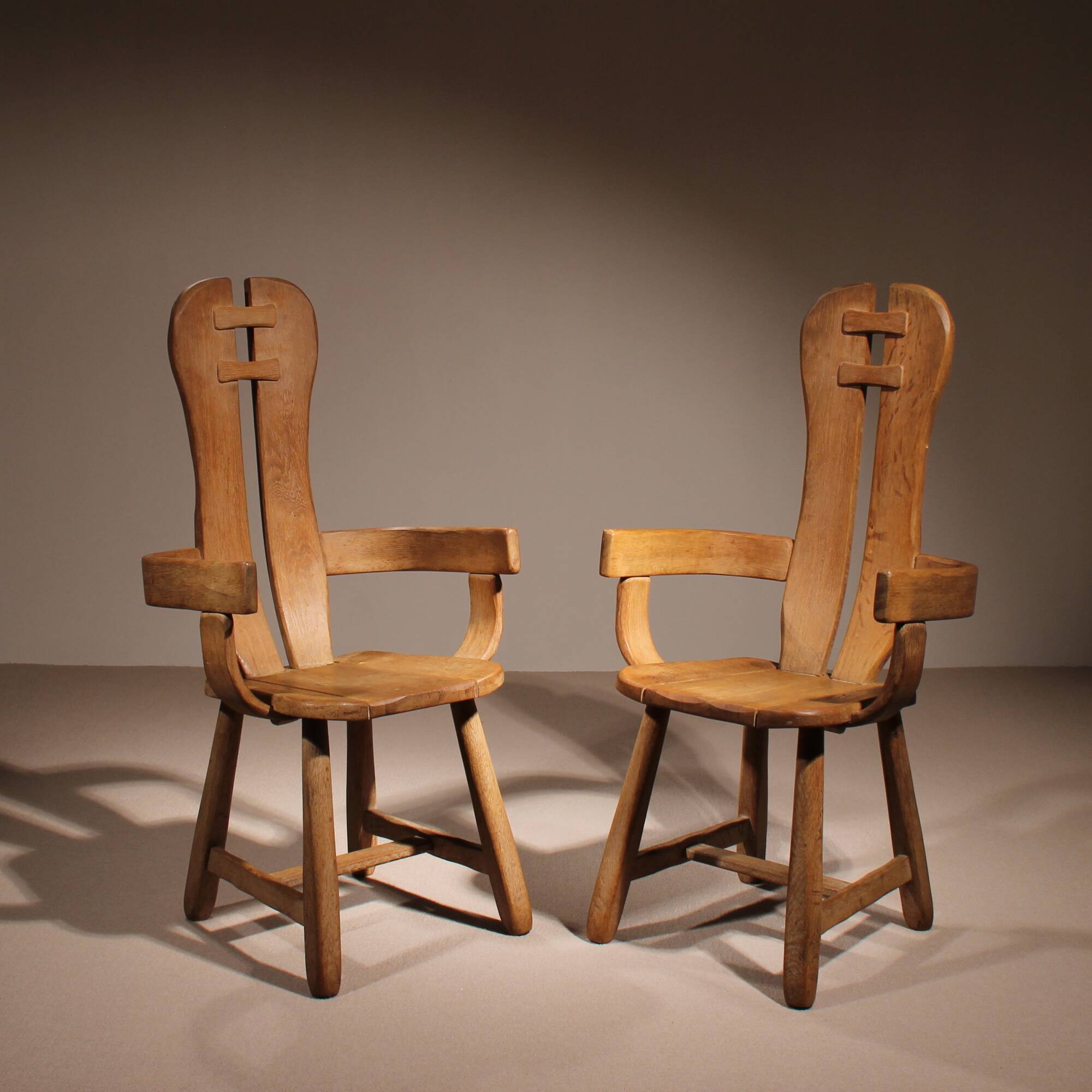 Two Brutalist Armchairs by De Puydt | Belgium 1970s