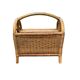 Vintage wicker and bamboo magazine rack