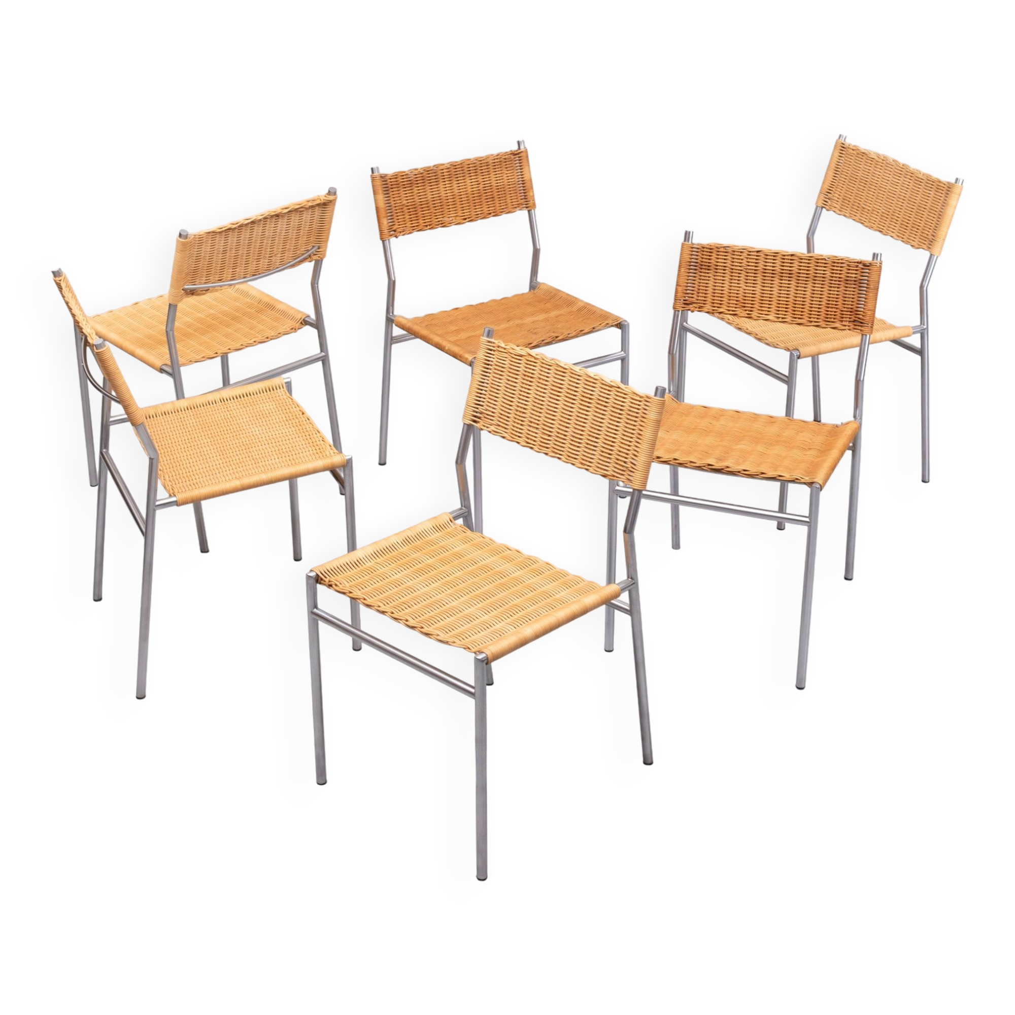 Martin Visser set of 6 Dining Chairs SE05 for 't Spectrum, 1960
