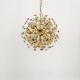 Large Floral Crystal Glass Ball Chandelier by Palwa