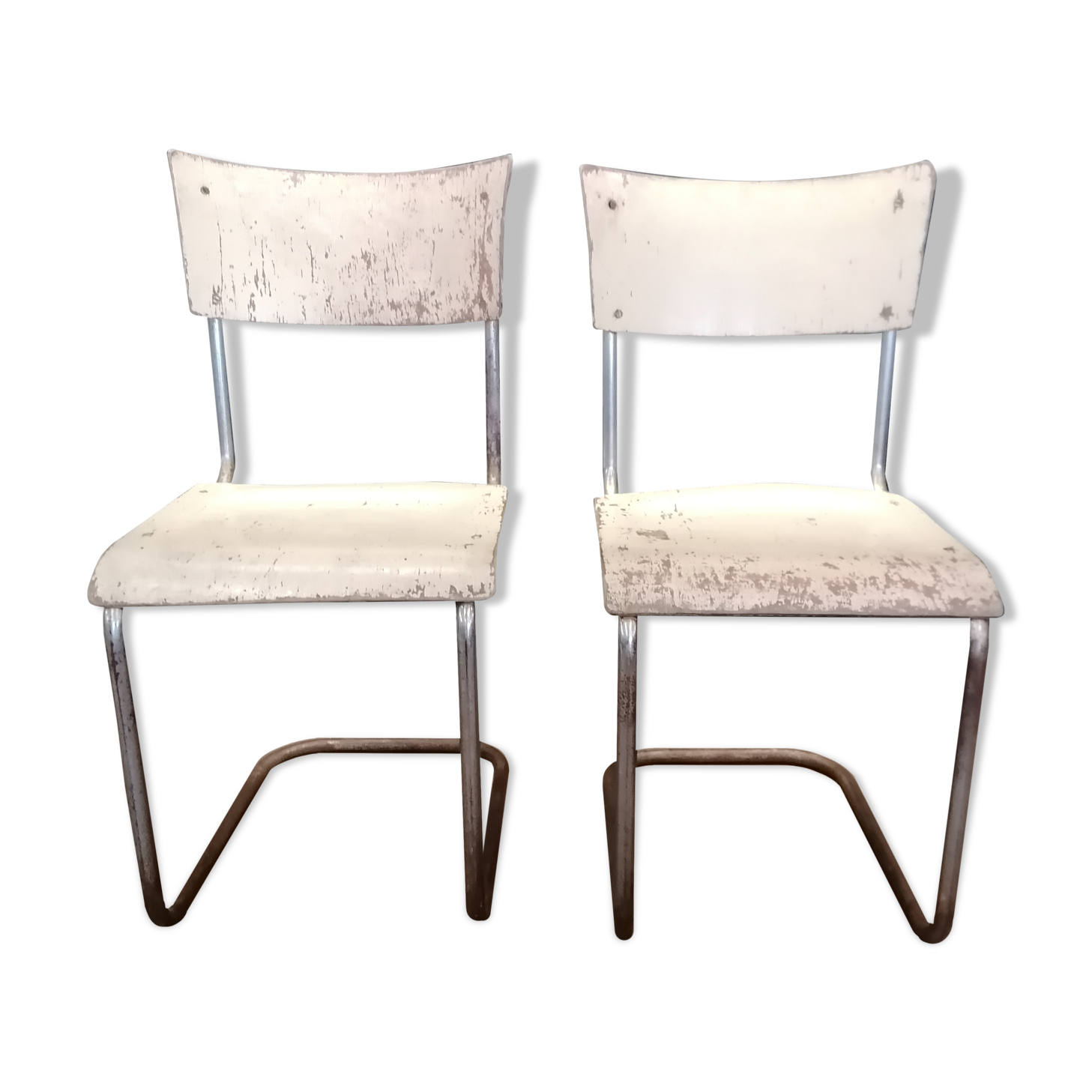 Paire de chaises en porte à faux Mart Stam, Tchécoslovaquie, années 60