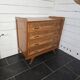 Commode en rotin et bois, années 60