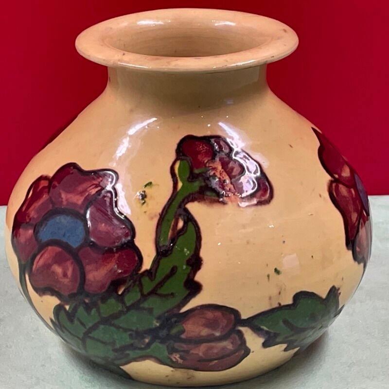 Vase signed sispa, savoie art deco h 14 cm