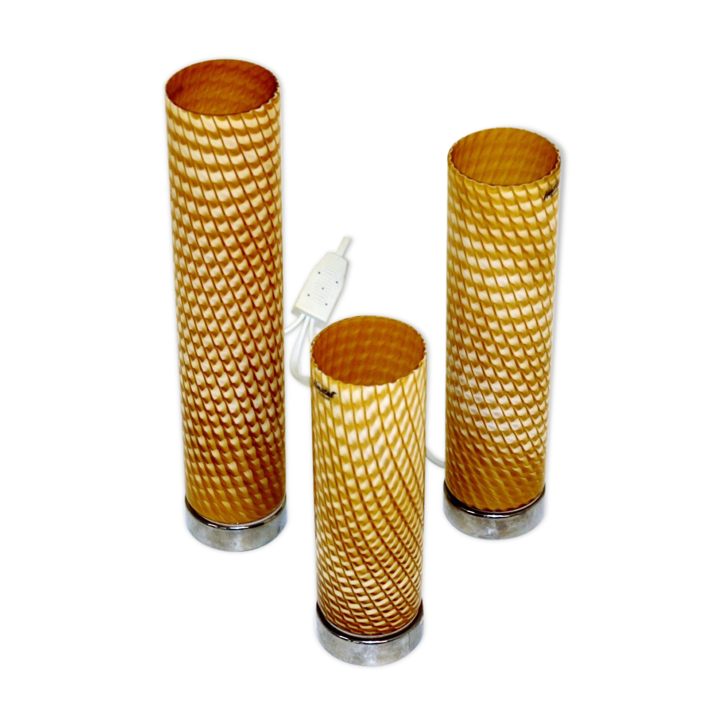 Metal and glass table lamp, Bergborms, Sweden, 1970