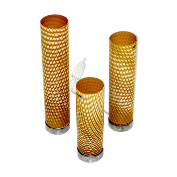 Metal and glass table lamp, Bergborms, Sweden, 1970