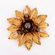 Plafonnier fleuri vintage italien à 4 lumières