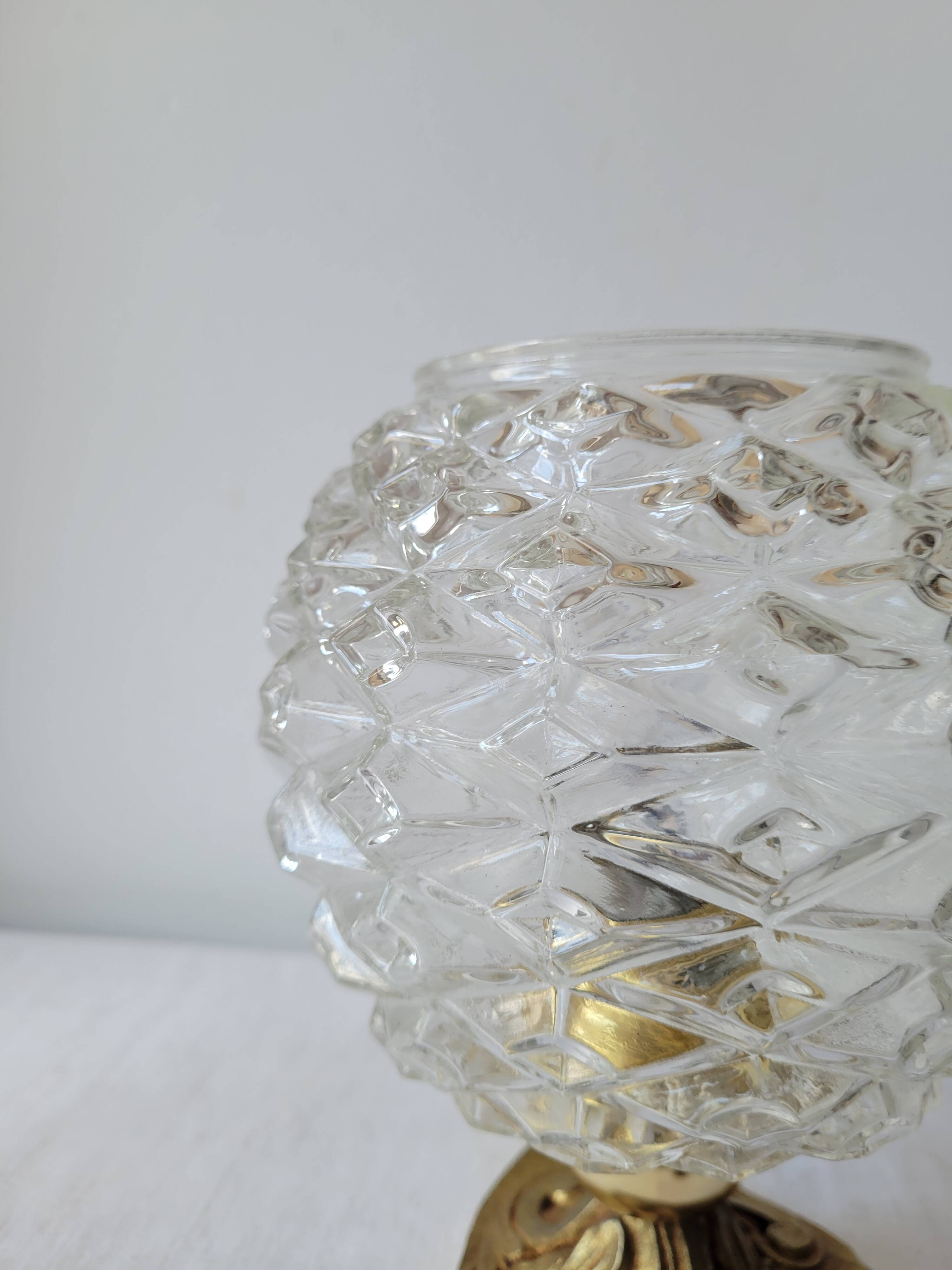 Bronze and glass lamp