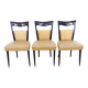 Ensemble de six chaises de salle à manger en skaï beige, origine : Melchiorre Bega, Italie