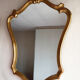 Mirror oval shell dore with french-style sheet louis xvi 58x80cm
