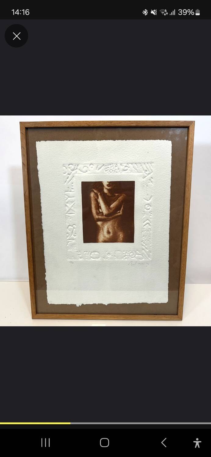 Lithographie Alain Soucasse :       Nu II