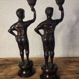 Statuette candle holder