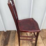 Chaise bistrot ancienne style Thonet bois tourné marron vintage