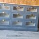 cabinet with drawers grainetier patina gray and raw top
