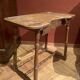 Antique 18th Century Italian Rustic Baroque Wooden Side Table with Turned Legs