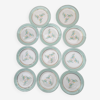 11 Portal Limoges France dessert plates (diameter 17 cm)