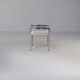 70s chrome plated square design dining chair for Zevi set/4