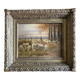 Tableau impressionniste "Berger se ses moutons" XIX° siècle signé Barbizon