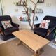 Solid oak coffee table