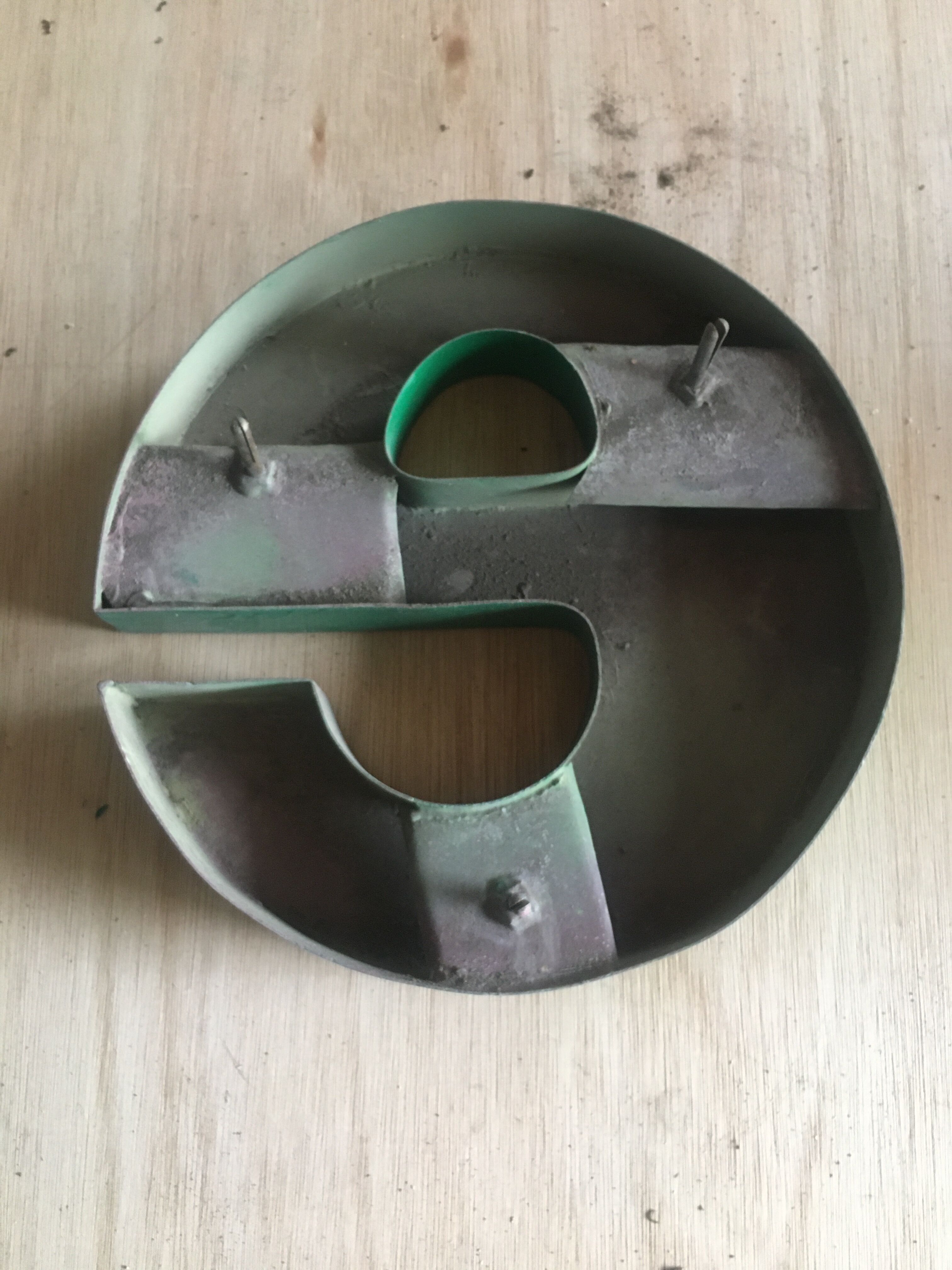 Industrial letter in zinc