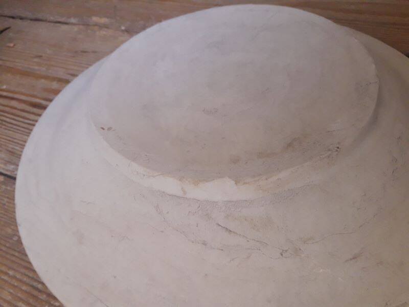 Grease pot salting pot H47cm in enamelled stoneware