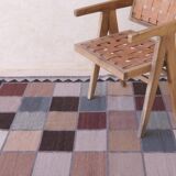 Tapis Kilim vintage à carreaux