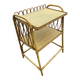 table d'appoint en rotin et osier  1970