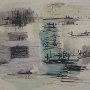 Jean rené bazaine: abstract composition - original signed lithograph