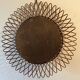Joli miroir soleil en rotin vintage – tressage à boucle