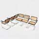 Ensemble de 6 chaises de salle à manger style B32 par Marcel Breuer
