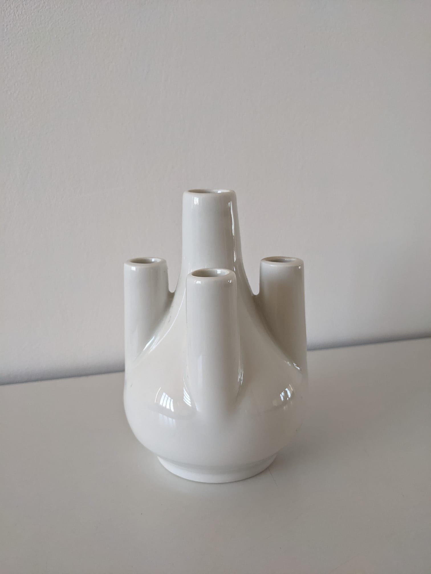 Vase soliflore 5 stems white