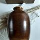 Brown vase signed Barotte
