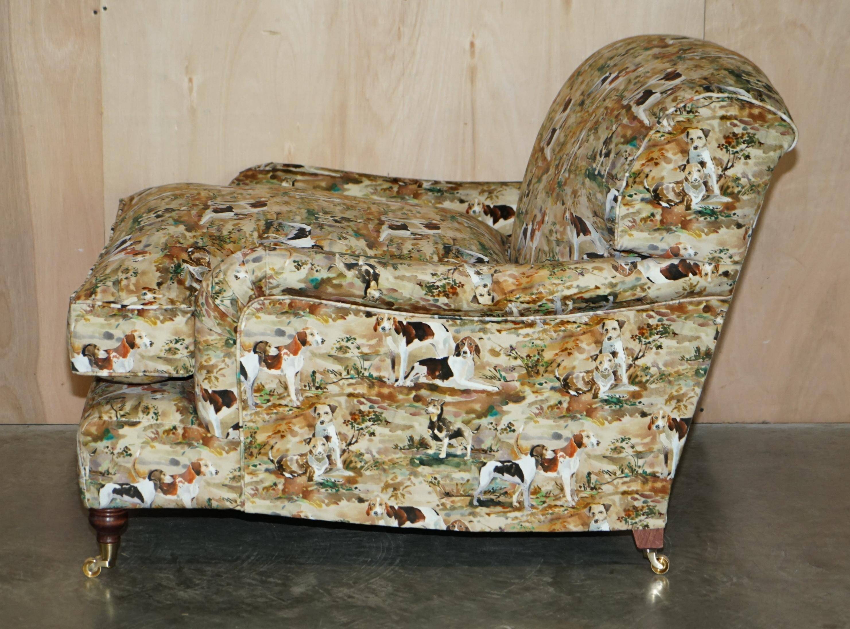 Pair of Howard Custom Love Seat Armchairs in Mulberry Silk Velvet
