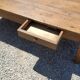 Oak farmhouse coffee table nineteenth century 160cm 2 drawers