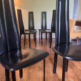 Black leather chairs