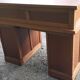 American desk with curtains 8 drawers 2 shelves oak 50s vintage