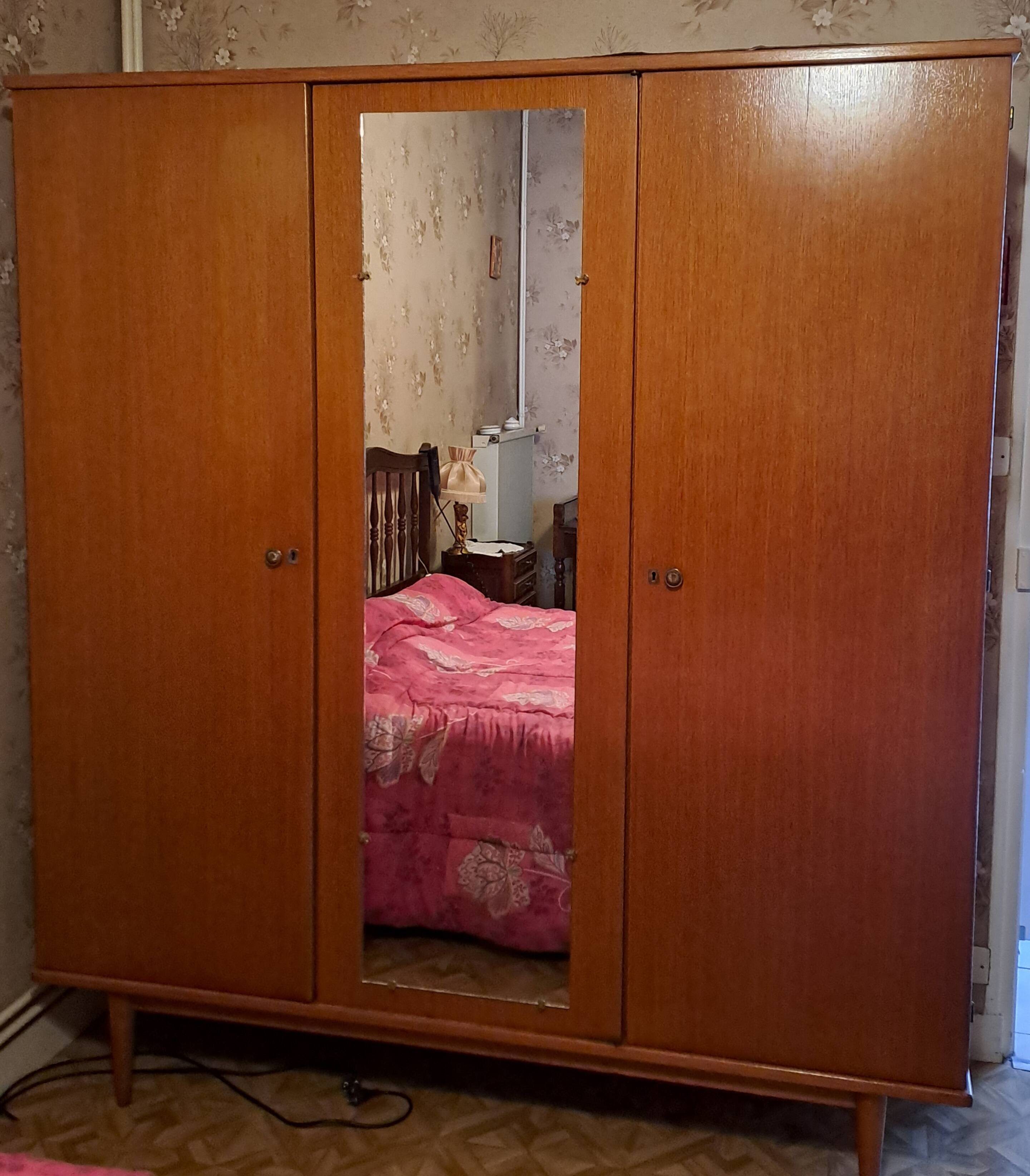 Vintage wooden wardrobe