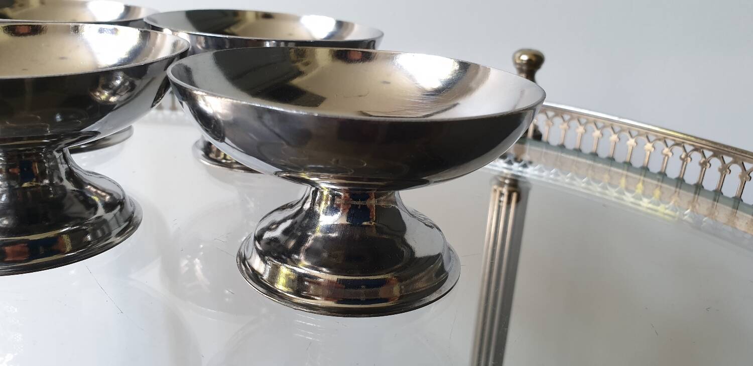 6 stainless steel ice cream cups