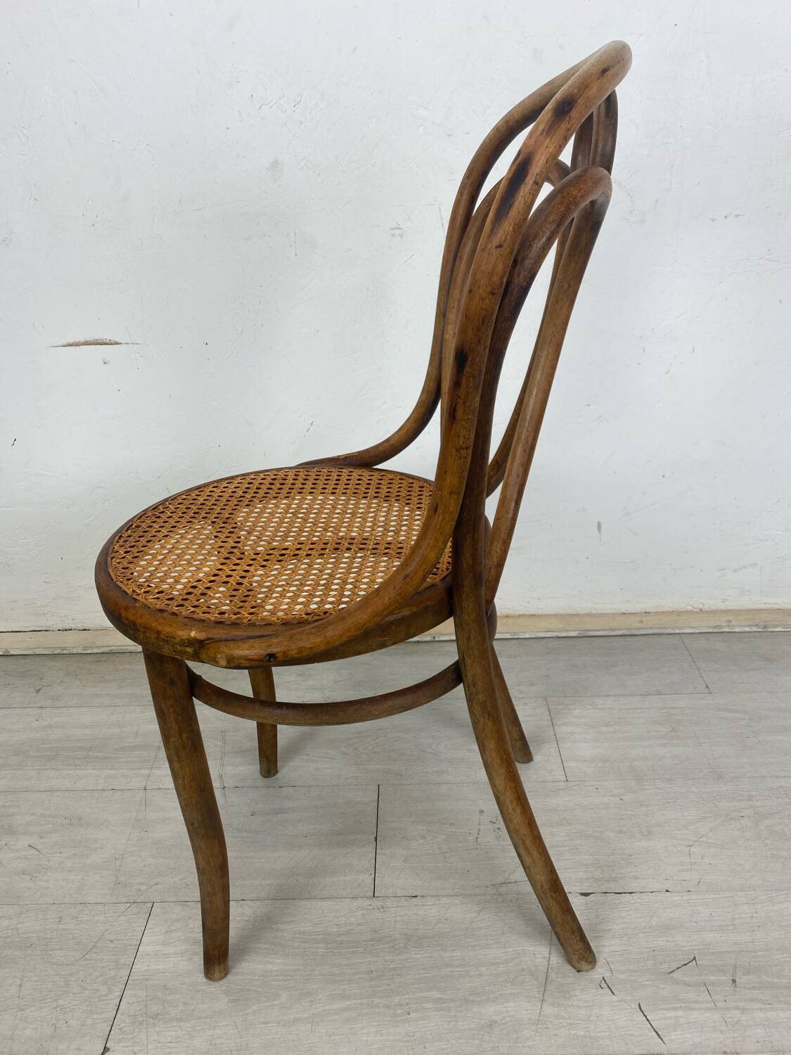 Curved wooden chair