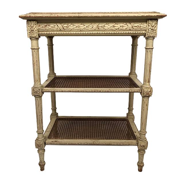 Louis XVI style server, cream lacquered wood, circa 1900