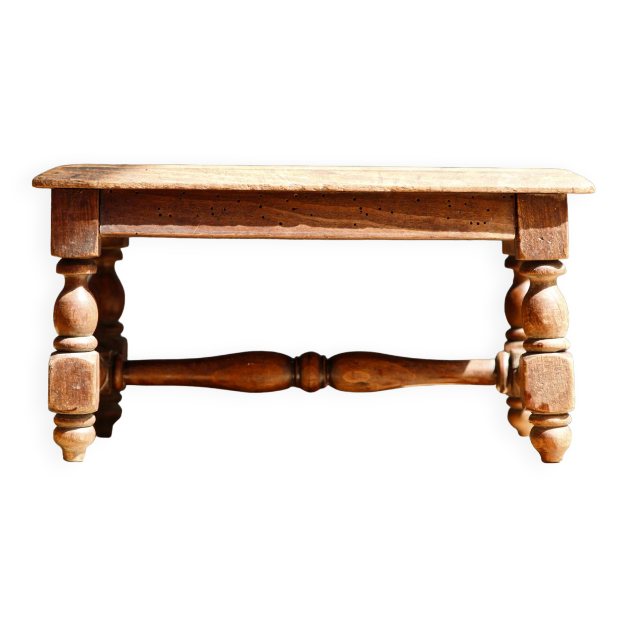 Carved oak footrest